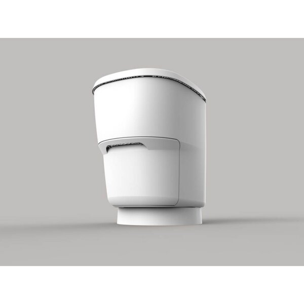 Clesana C1 – wasserlose Camping Toilette mit Rundsockel - Mit Montage