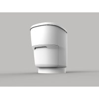 Clesana C1 – wasserlose Camping Toilette mit Rundsockel - Mit Montage