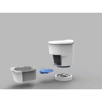 Clesana C1 – wasserlose Camping Toilette mit Rundsockel - Mit Montage