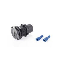 Dual USB Ladesteckdose 12V / 24V (1x USB-A / 1x USB-C) - Mit Montage - Beifahrerseite