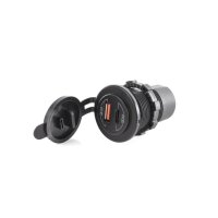 Dual USB Ladesteckdose 12V / 24V (1x USB-A / 1x USB-C) - Mit Montage - Fahrerseite