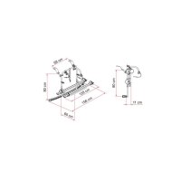 Fiamma Carry-Bike Ford Custom Nugget / Nugget Plus mit Hochdach ab 2012 Schwarz - Montage am HD Plus