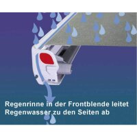 Fiamma F45s Markise 3,00 x 2,50 m, tiefschwarz, royalgrau - Montage Hochdach - Dichtband + Höherlegung