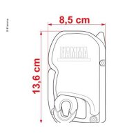 Fiamma F45s Markise 2,60 m x 2,00 m tiefschwarz,Tuchfarbe  royalgrau, Nugget und Nugget Plus