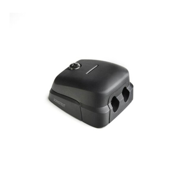 Doppelte horizontale Dachdurchführung Schwarz für Kabel 5-6 mm