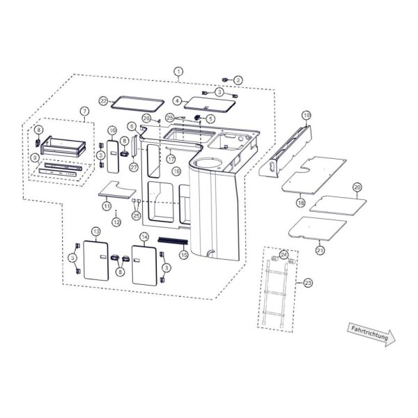 Abschlussleiste Küche 2250 mm für den Nugget L2