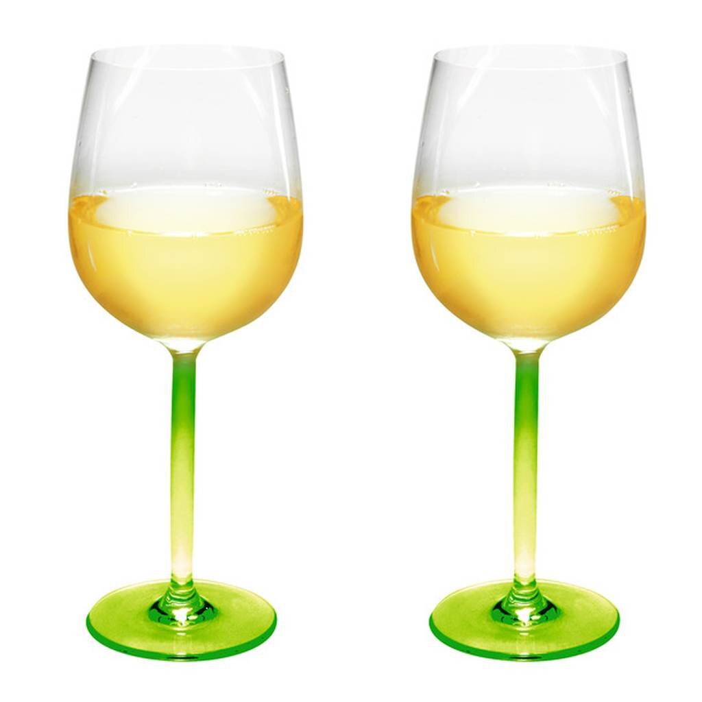 Tarifa Camping Weingläser, mit grünem Stiel, 370 ml, 2er Set, 9,95 €