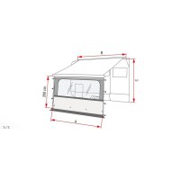 Fiamma Blocker Pro 260 Van Vorderwand