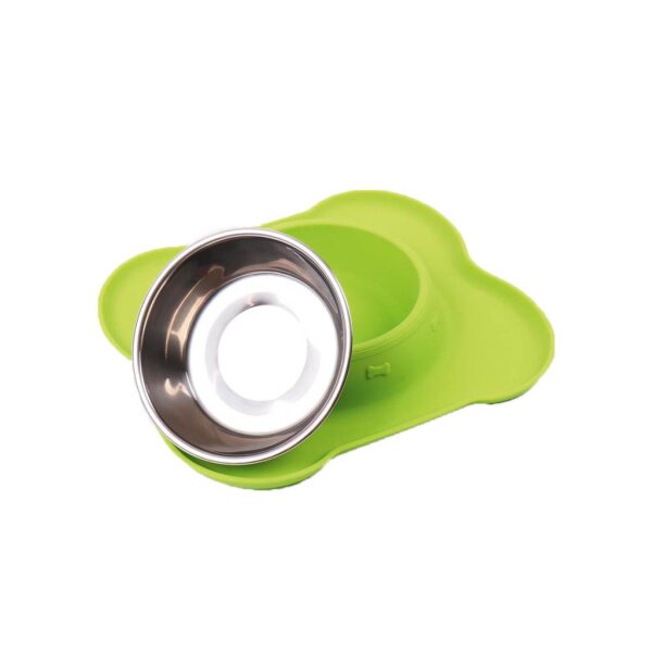 Edelstahl Hundenapf mit Silikonunterlage