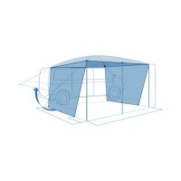 Mauritius Premium Sonnenvordach, 300x300x190 cm, hellgrau