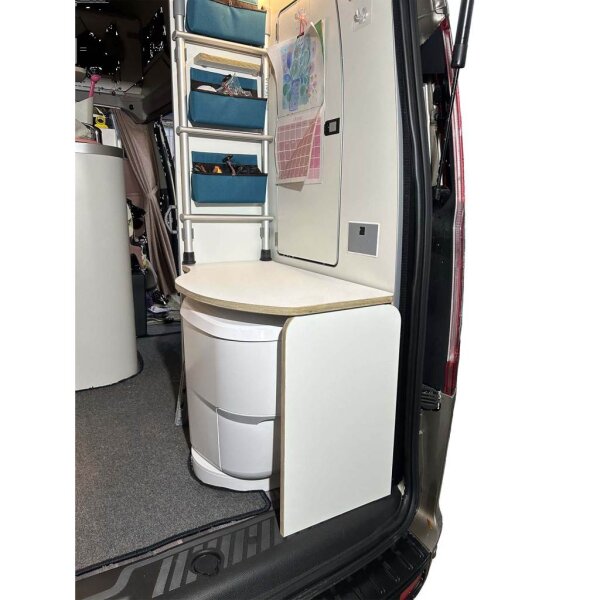 Toilettensitzabdeckung für die Clesana Toilette im Ford Nugget Plus