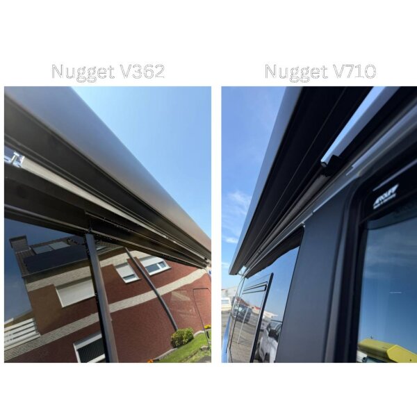 Markisenabdichtung am Nugget V362 und V710 mit Aufstelldach - Montage am Nugget AD V710