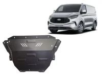 Stahl Unterfahrschutz für Motor und Getriebe Ford Transit Custom V710 - Mit Montage